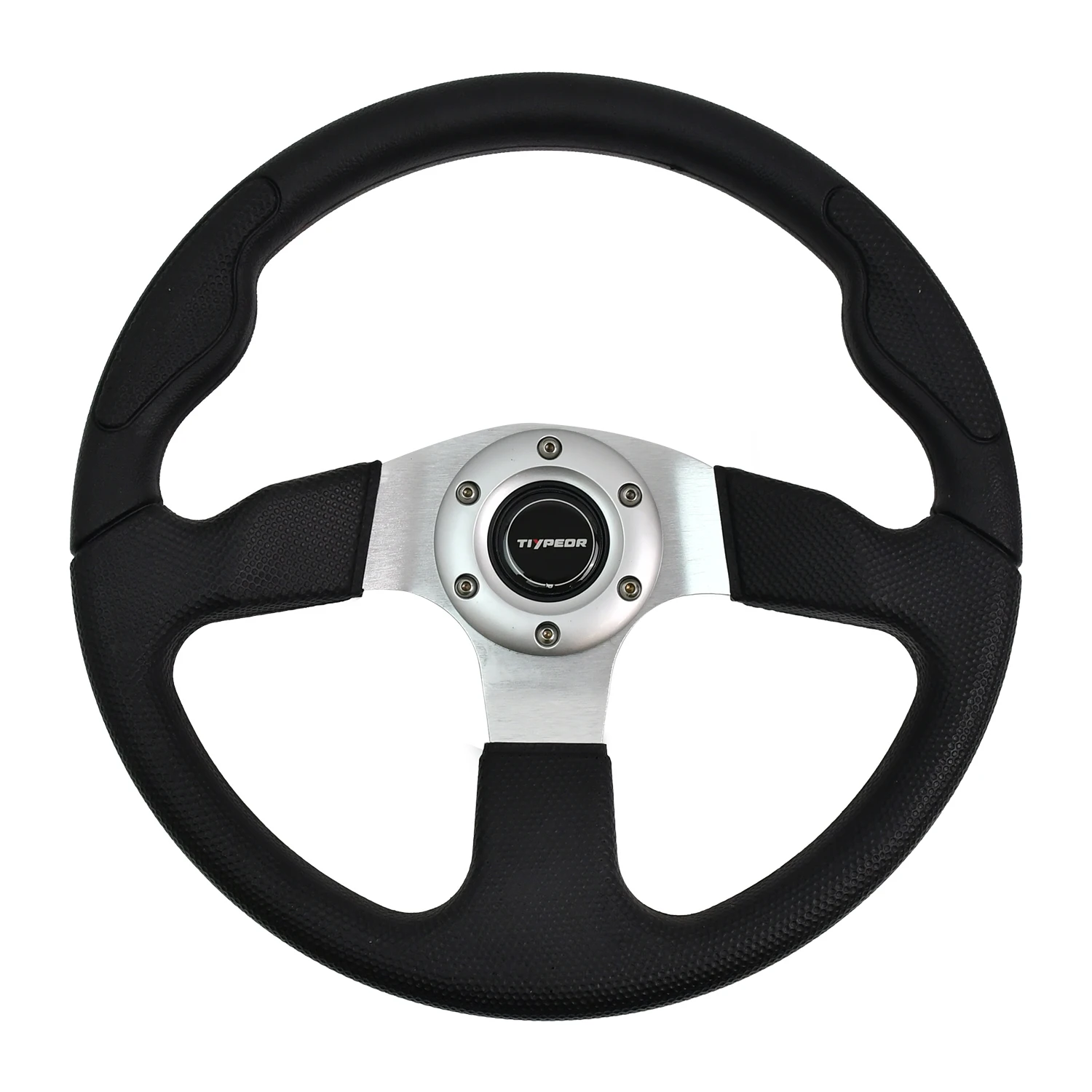 Tiypeor Aluminum Spoke PU 340MM Car Racing Drifting Steering Wheel