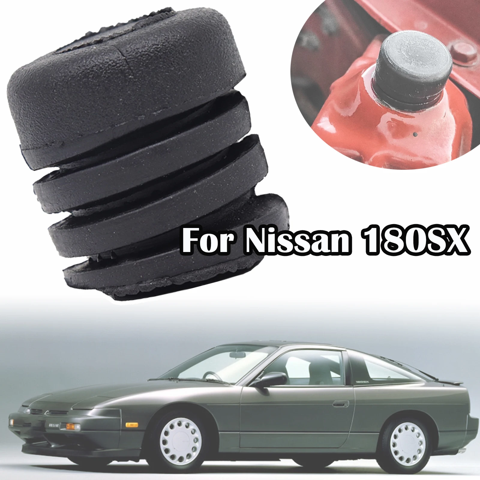 Car Bonnet Grommet Mount Sleeve Hood Cushion Insulator Buffer For Nissan 180SX 1989 1990 1991 - 1998 200SX RS13U Silvia 240SX