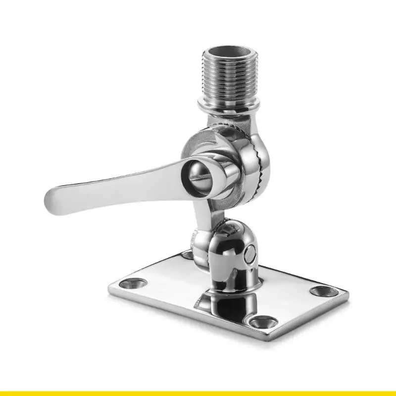 

SZCH Marine VHF Antenna Mounts, Ratchet Mount, Stainless Steel Adjustable Base Mount for Boat Fishing Ship