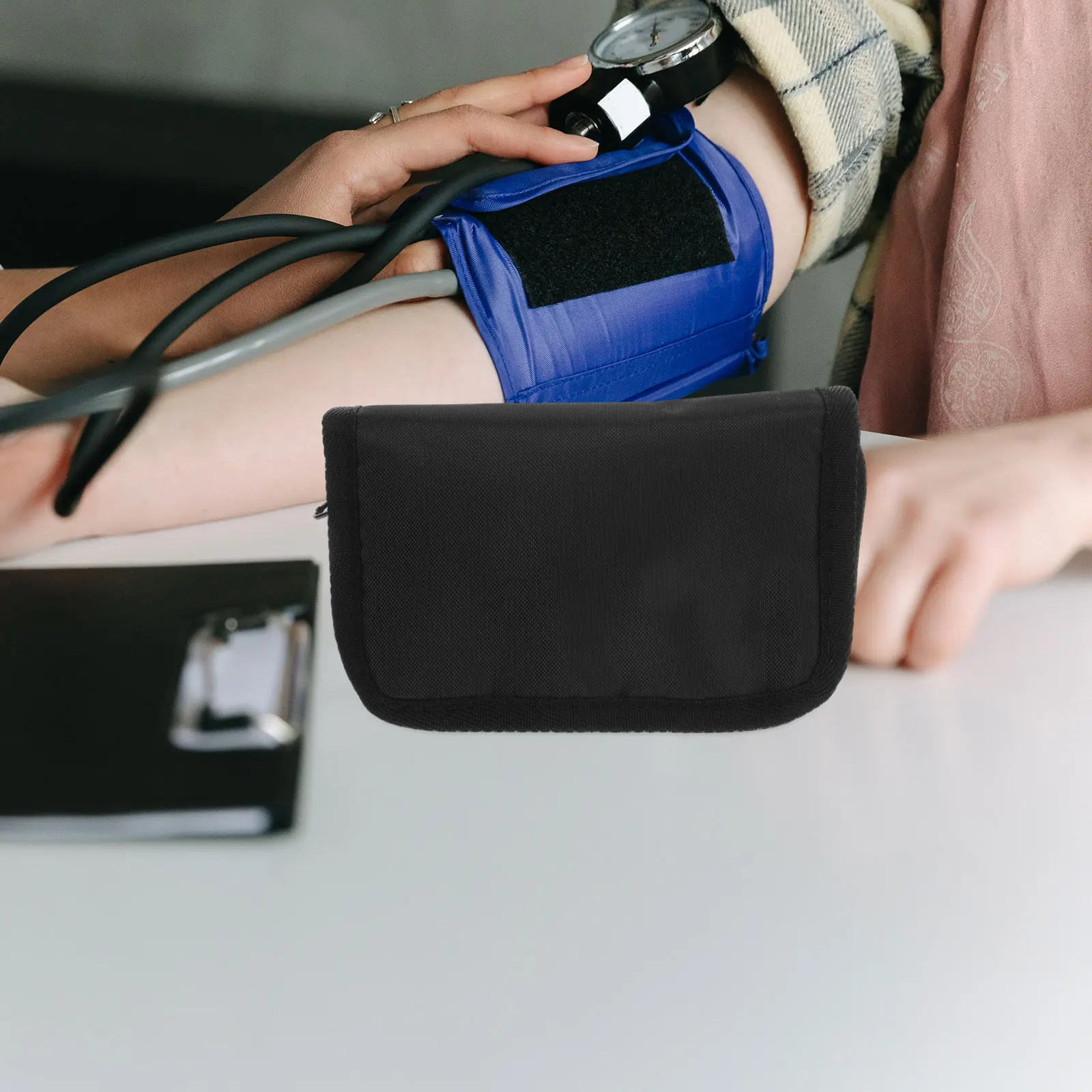 Glucose Monitor Storage Pouch Zipper Fabric Diabetic Storage Bag Glucometer Bag Blood Glucose Meter Carrying Bag