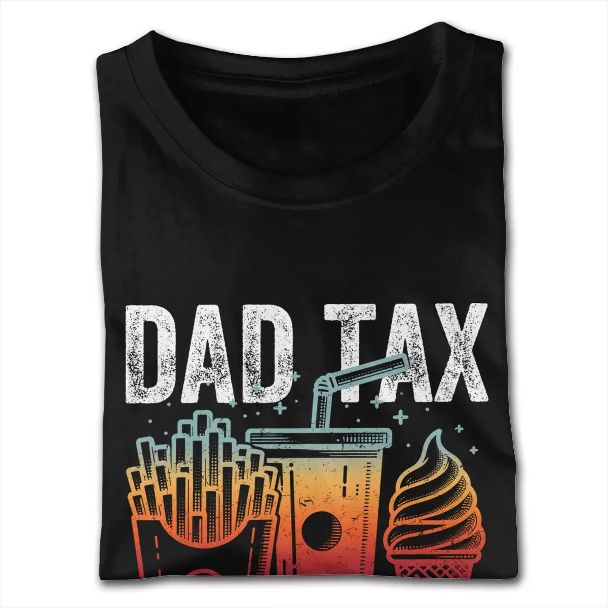 Custom Dad Tax Making Sure It's Not P Tees for Men Bespoke Short Sleeved Heavy Cotton Black Crew Neck Tee Shirts