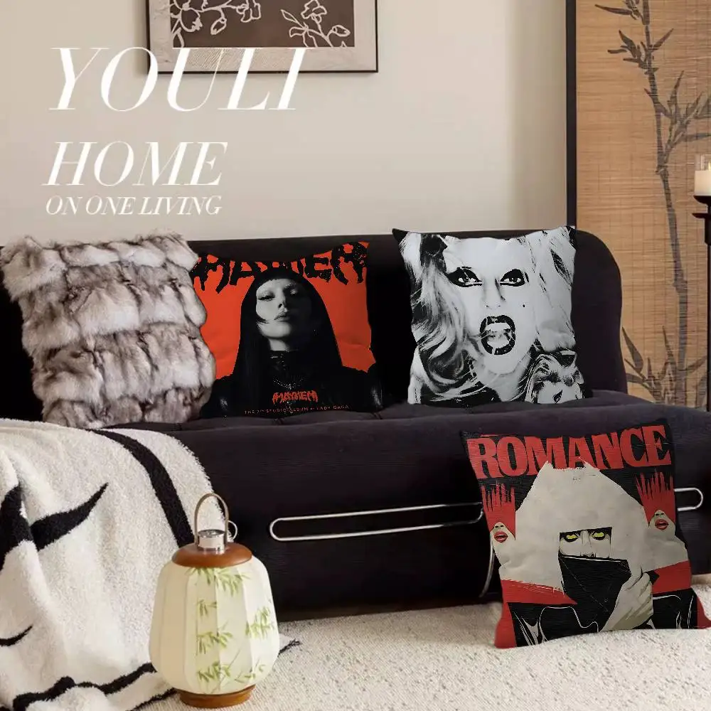 

Популярная классическая певица L-lady-GagaS, персонализированная подушка, пылезащитный чехол для спальни, детская вечеринка, украшение, наволочка, подарок на день рождения
