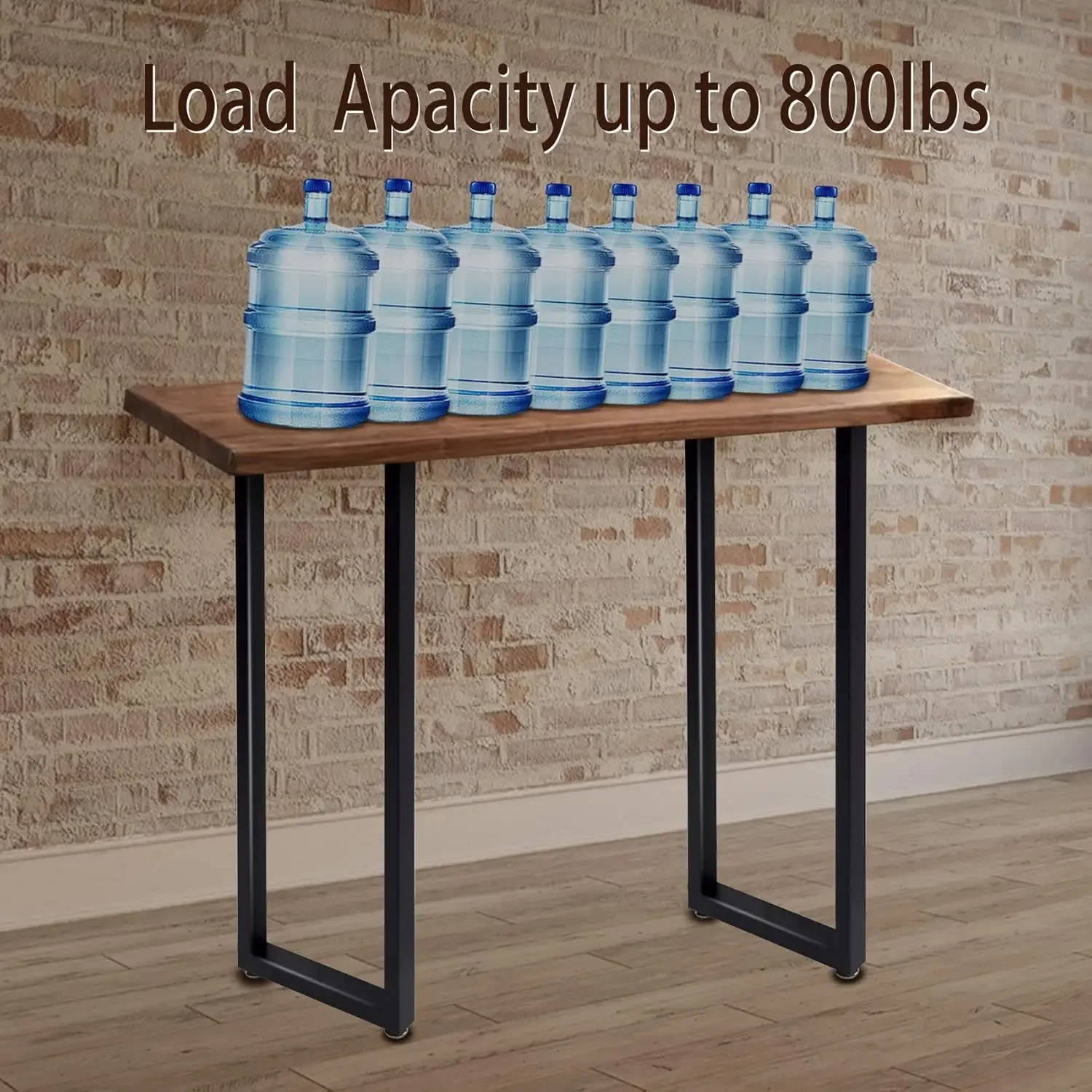 Pernas de mesa de bar de metal de 36 polegadas, perna de mesa de jantar estilo industrial resistente com almofadas de pés de ajuste, conjunto de 2