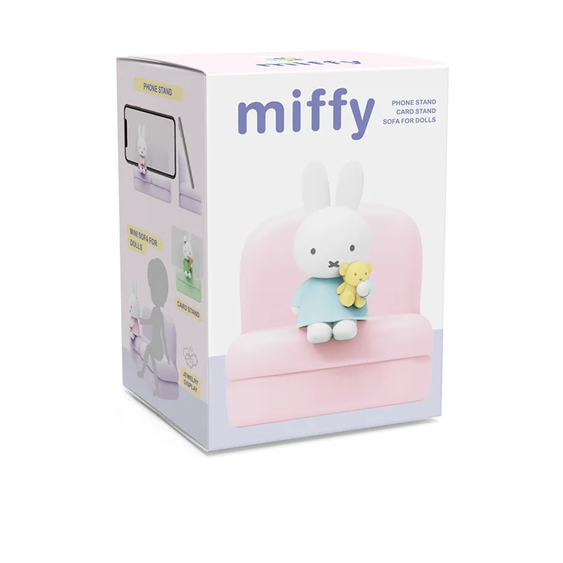Kawaii Miffy Surrounding Sofa Mobile Phone Stand Fashion Play Model Hand Desk Decoration Cute Doll Toy Christmas Birthday Gifts - view 5