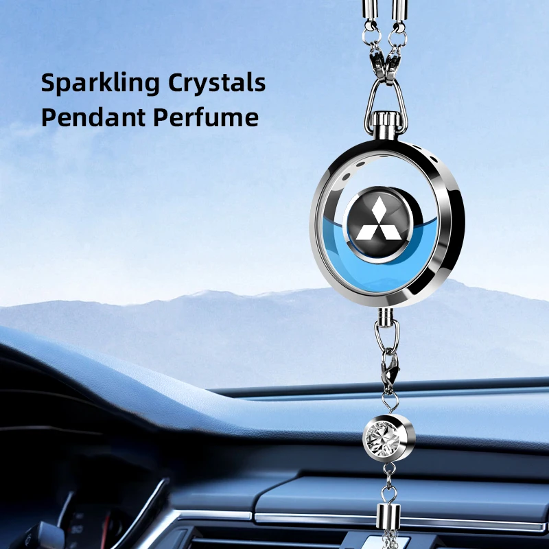 Colgante de Perfume para Coche con Cristales Nobility para Mitsubishi Lancer Mirage ASX Pajero Ralliart Outlander Jinxuan Lancer Ex Galant Attrage