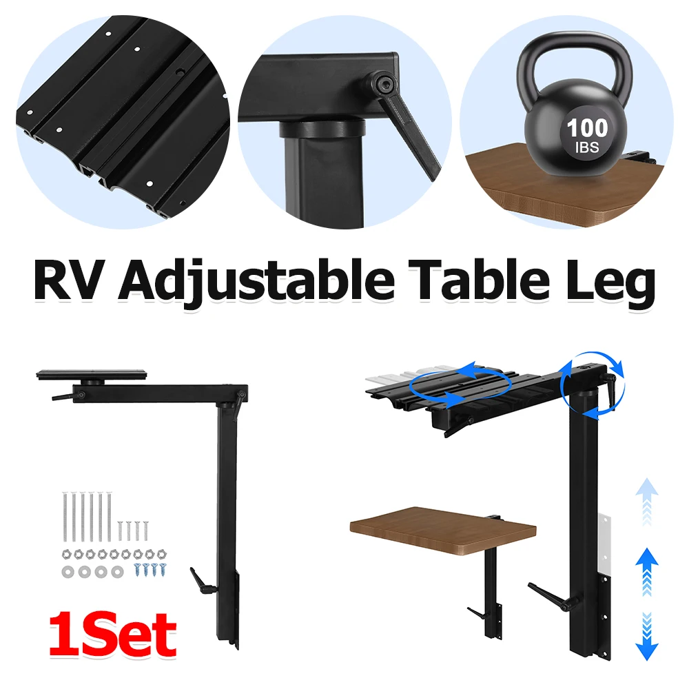 

Регулируемая опора для ножек стола на колесах, поворот на 360 градусов, съемная основа стола из алюминиевого сплава для автофургонов, морских кемперов на колесах, дома на колесах
