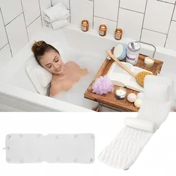 123*40*3CM Full Body Bath Pillow Non-slip Bathtub Cushion Bath Tub Headrest Waist Pillow Breathable Bath Mat For Any Tub