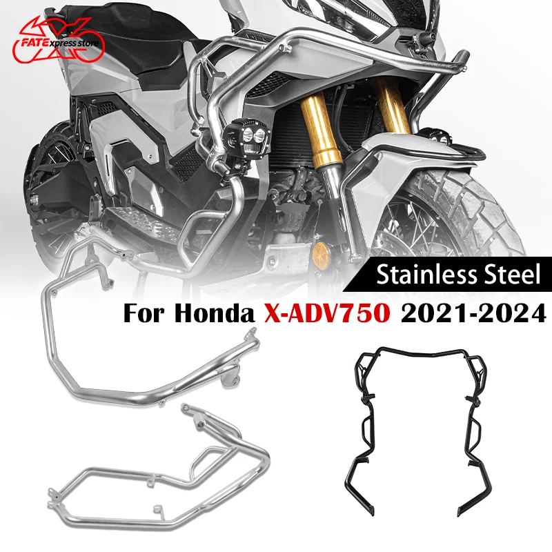 

For Honda X-ADV XADV 750 XADV750 Engine Guard Crash Bar Bumper Motorcycle Accessories Stainless Steel Stung Cage 2021-2024 2023