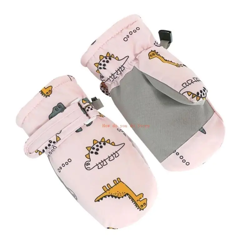 

19QF Cartoon Children's Warm Mittens Thickened Cold Weather Windproof Ski Gloves