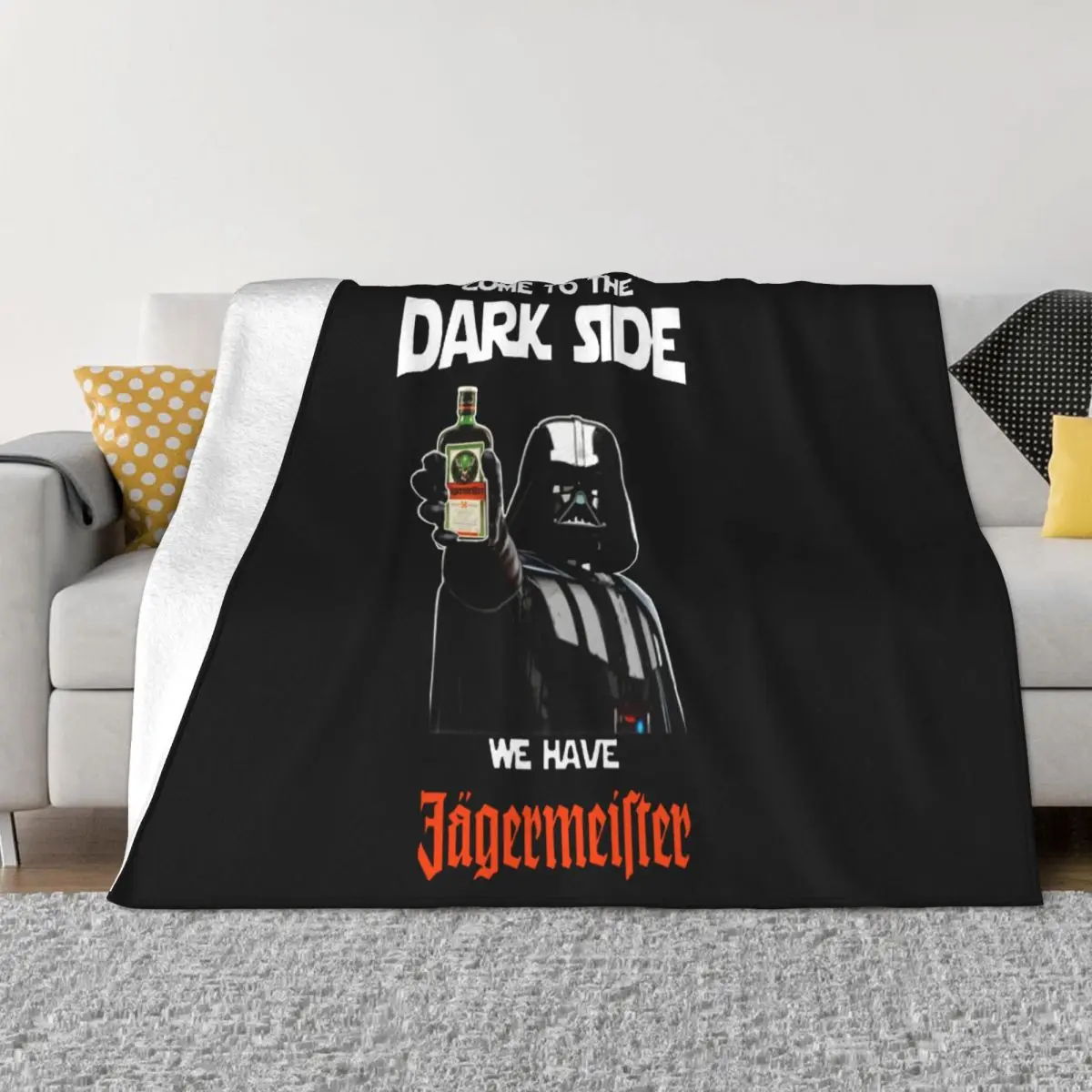 Come To The Dark Side Jagermeister Oversize Style Humour Adult Selling Vintage Vacation Natural Throw Blanket