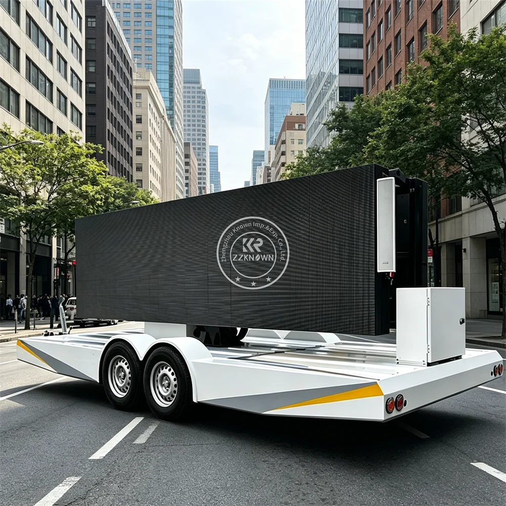 Solar LED Advertising Trailer Mobile Outdoor Digital Billboard Screen Truck Event Marketing Display Trailer With Remote Control