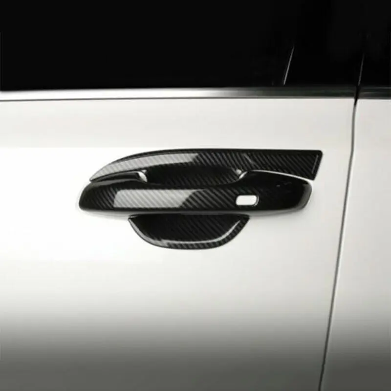 Para Kia Sorento MQ4 2020 2021 2022 2023 manija de puerta Exterior de fibra de carbono de coche moldura de cuenco cubierta embellecedora pegatina accesorios de decoración