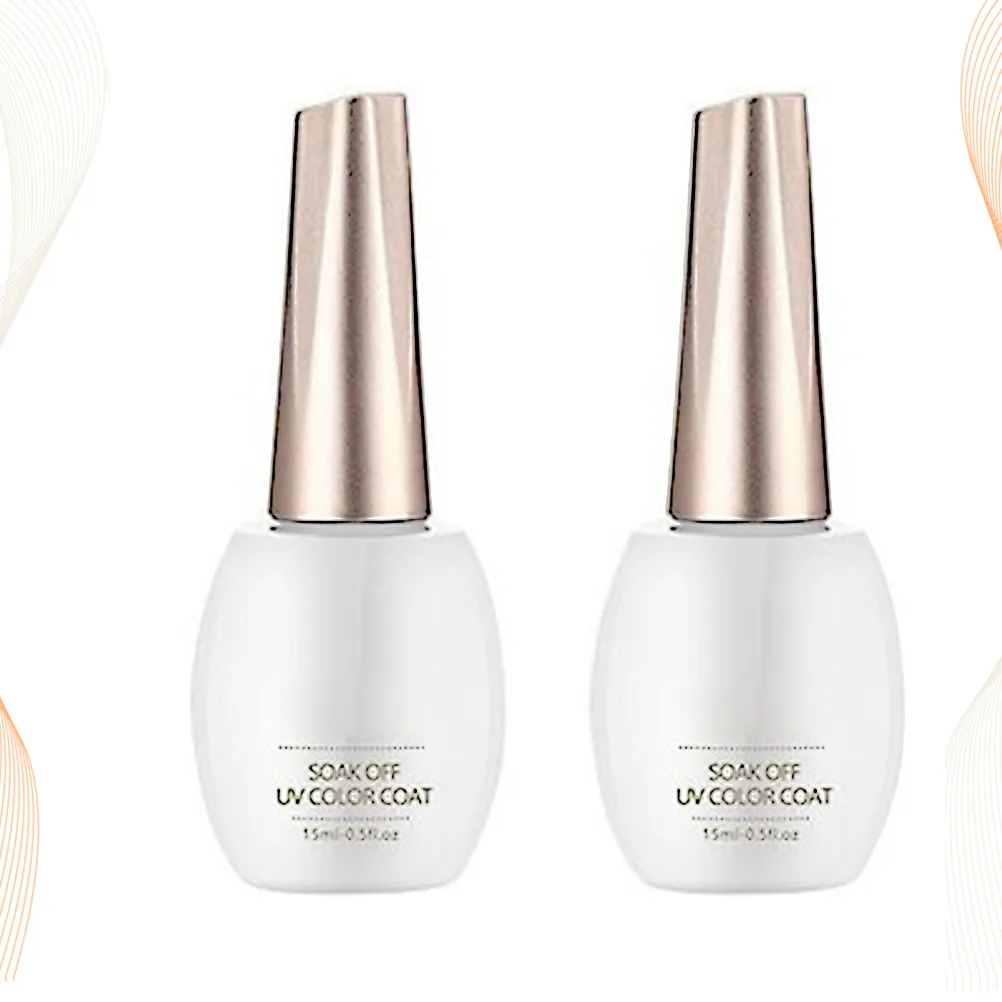 

2Pcs No-Wipe Glossy Top Coat Gel Polish Safe Premium Formula Soak Off Easy Apply Salon Home Use Nail Art Uv Gel Nail Polish