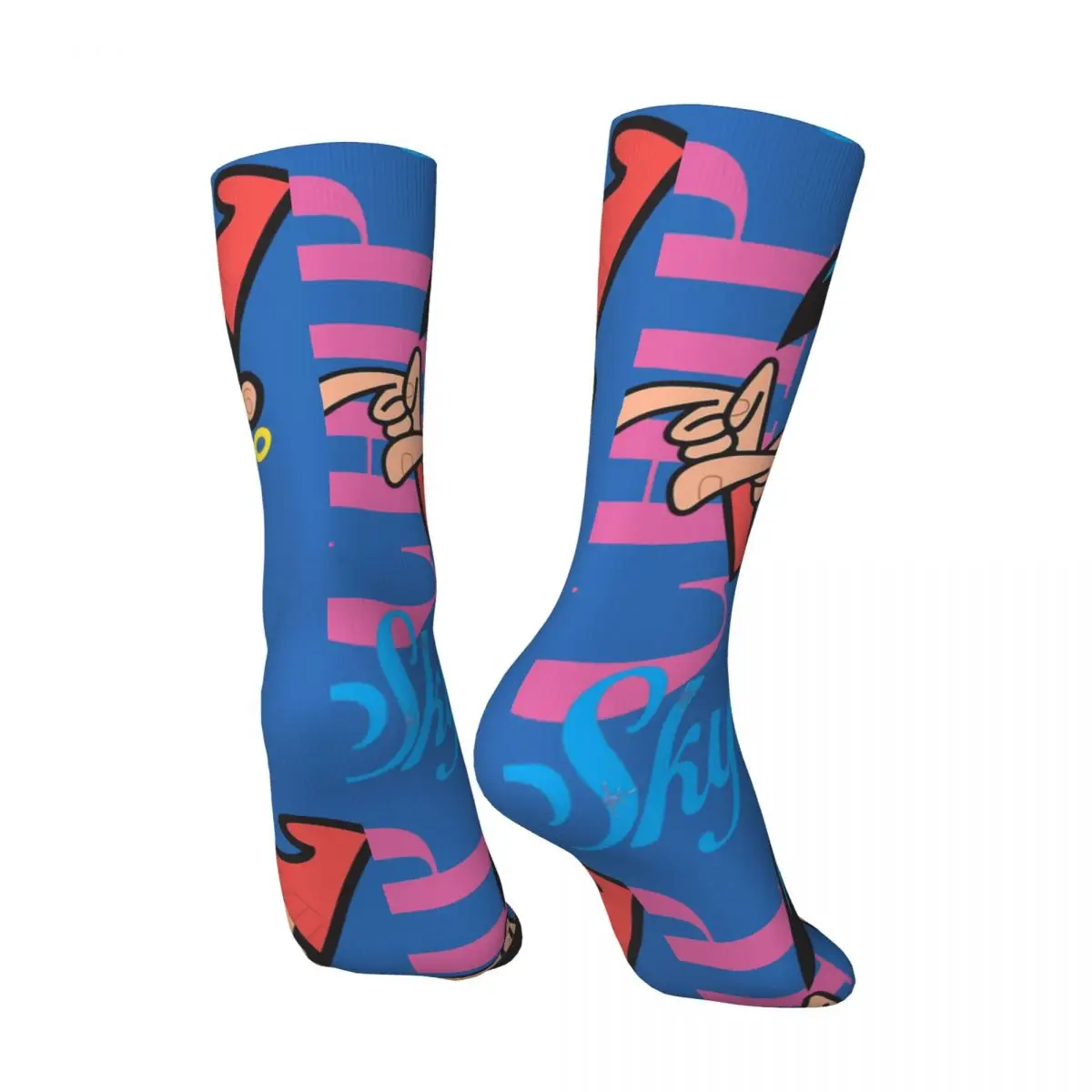 Hip Hop Retro Chippy Skylaik Crazy Men's compression Socks Unisex The Fairly Odd Parents Harajuku Seamless Printed Crew Sock