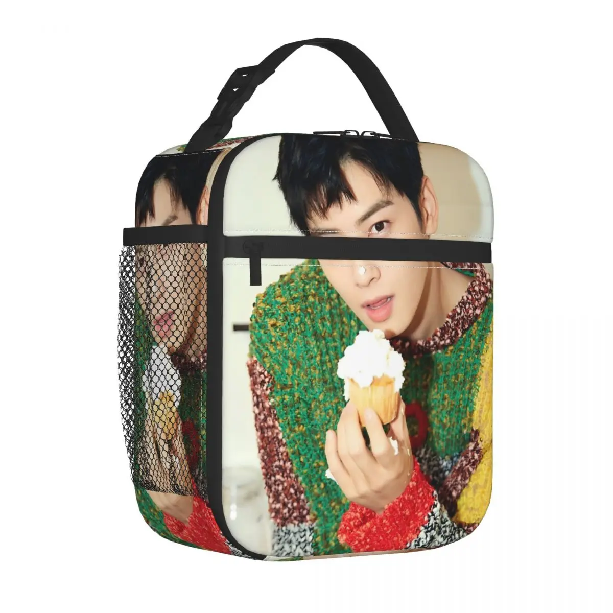 Cha Eun Woo Merch Insulated Lunch Bag For Office Kpop Astro Food Storage Bag Leakproof Cooler Thermal Lunch Boxes