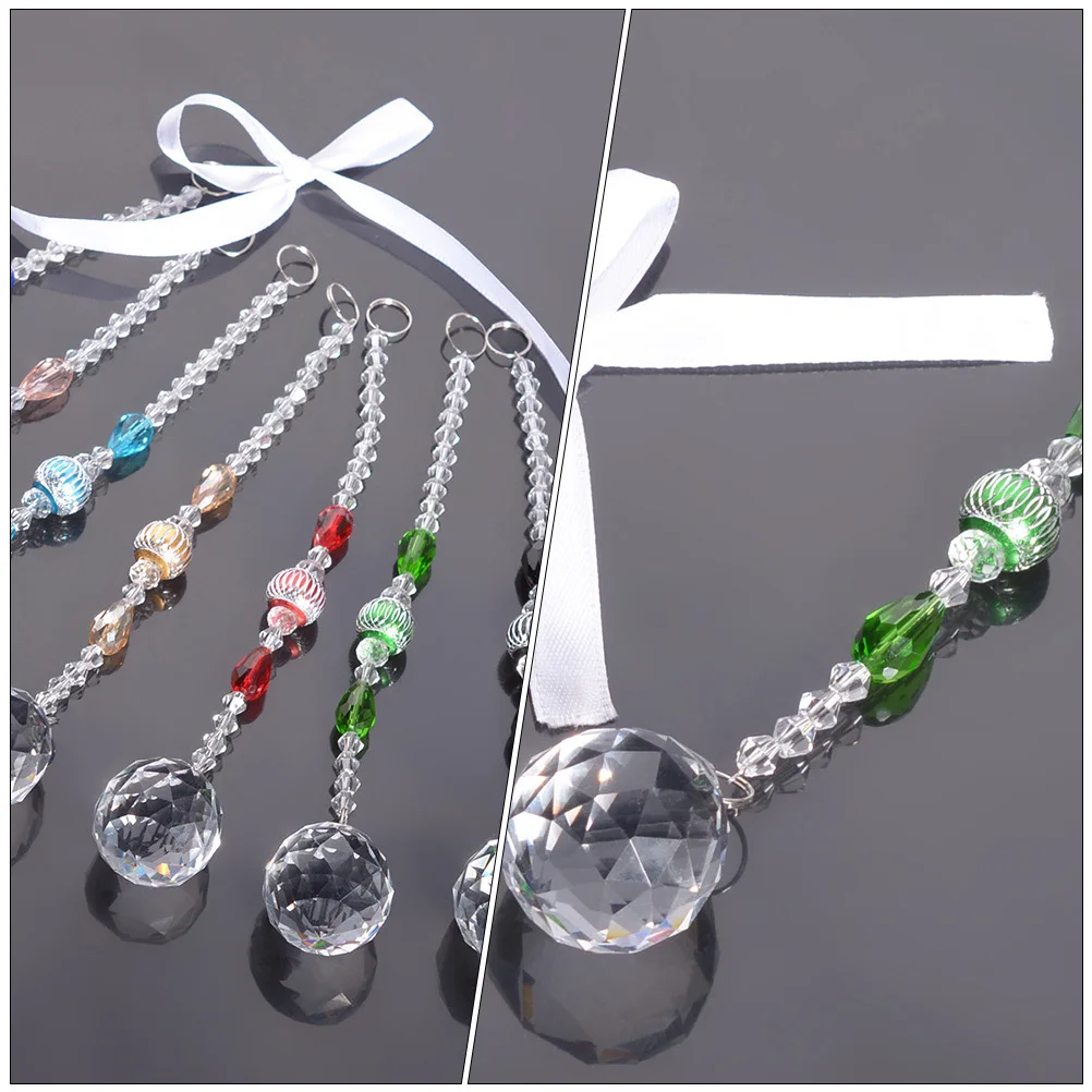 

2 Pcs Delicate and Chic Decoration Crystals Ball Ornament Good Craftsmanship Wall Hanging Pendants