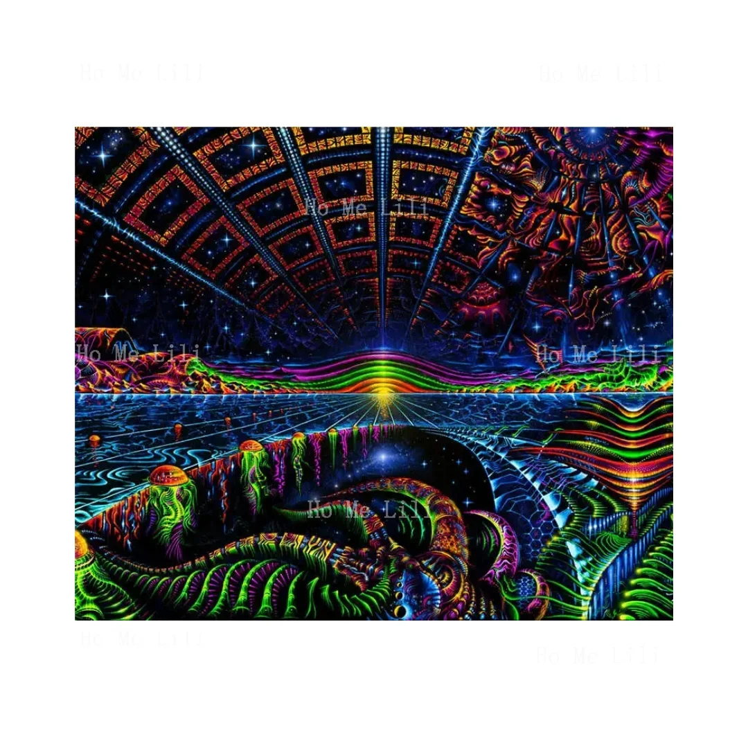 Ultraviolet Uniqued Trippy Wall Psychedelic Art Tapestry