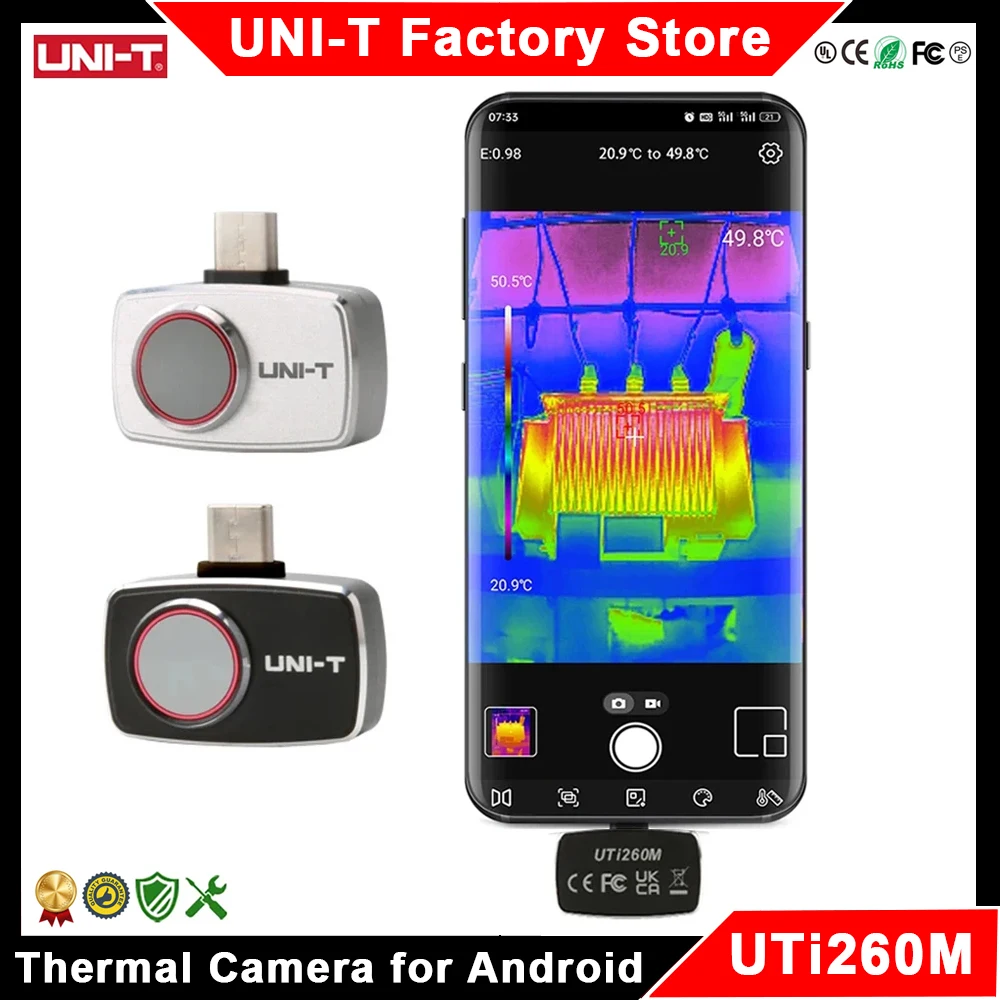 UNI-T サーマルカメラ 熱画像を備えたユニ赤外線サーマルカメラ,iPhoneタイプC用ではないイ