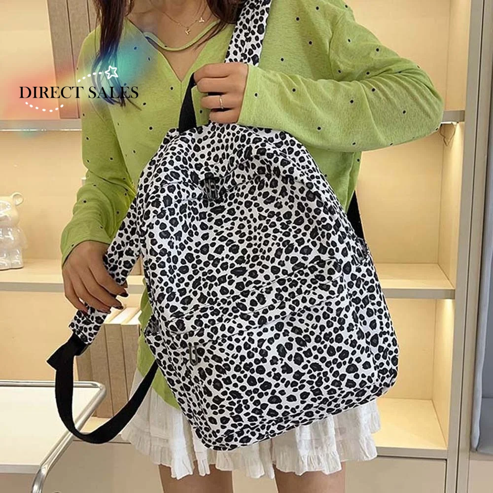 

Нейлоновый рюкзак с леопардовым принтом, ретро-рюкзак для студентов, школьная сумка, прочный рюкзак с фиксированными ремнями, вместительный рюкзак для подарка