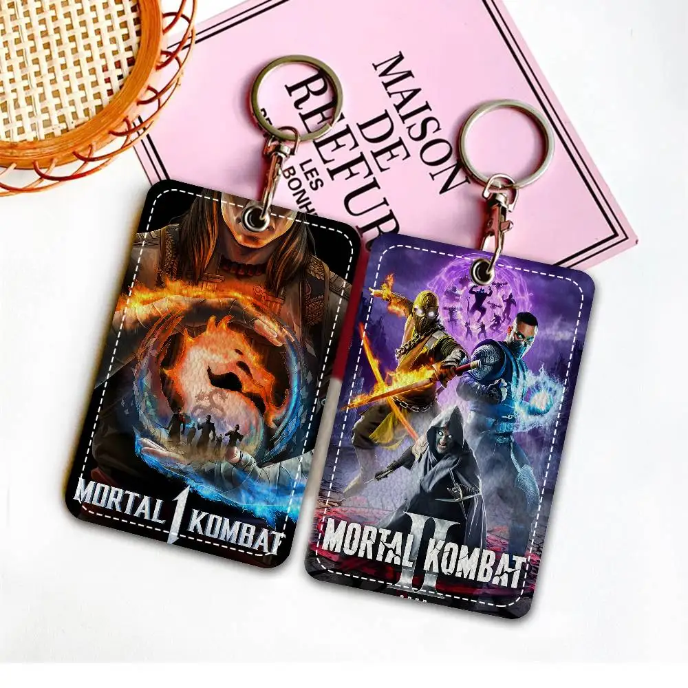 Capas Protetoras para Cartões de Vídeo Game Mortal Kombat, Porta-Cartões de Identidade Estudantil, Capas para Cartões de Acesso ao Campus, Chaveiro Anti-perda