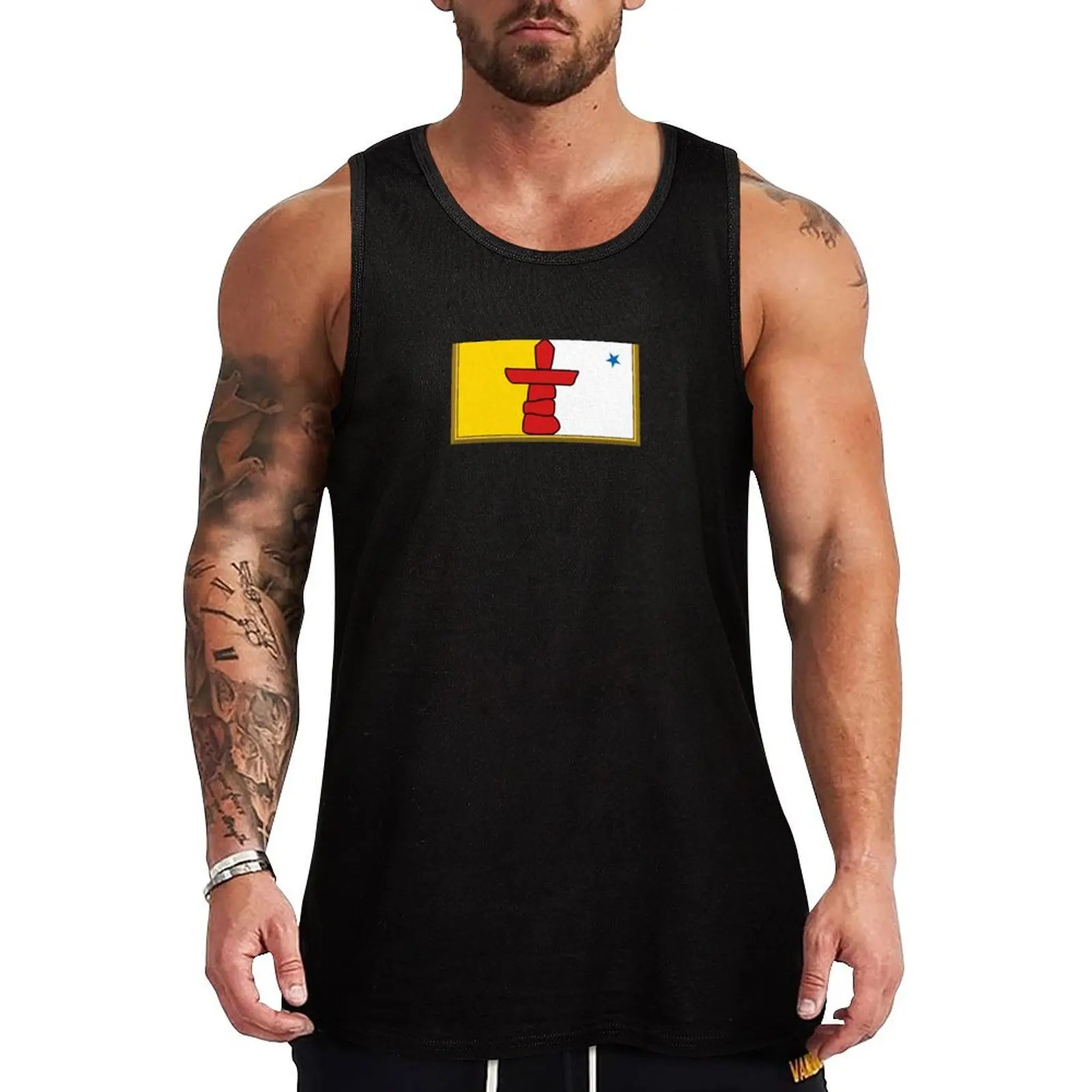 Flaga NUNAVUT Prezenty, maski, naklejki i produkty (GF) Tank Top Odzież gimnastyczna Odzież letnia męska