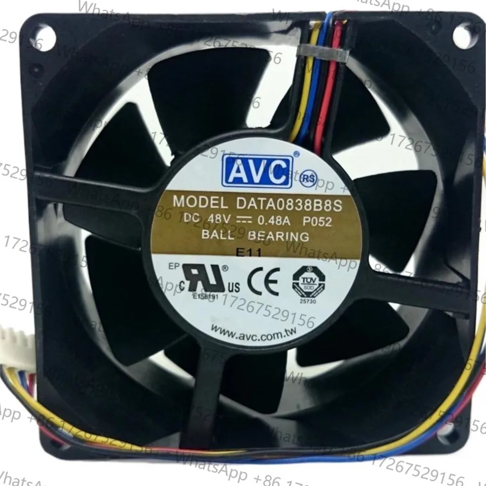 Original For AVC DATA0838B8S 8038 80*80*38mm DC 48V 0.48A 4-Pin sever axial cooling fan