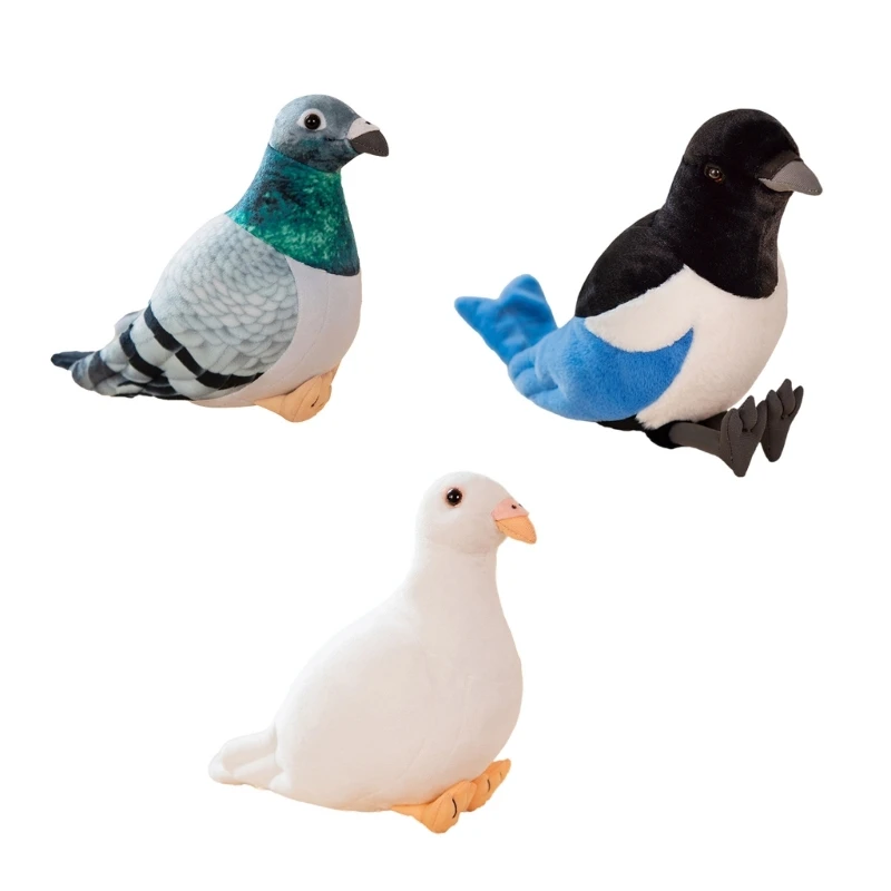 F19F Practical Pigeons Plush Toy Easy to Use Sturdy Stuff Animal Decoration