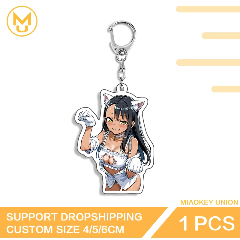 Nagatoro Hayase Hentai Keyring Seductive Waifu Uncensored Lighting Furry Cat Ears Acrylic Standee Merch Animelover Costumes Prop