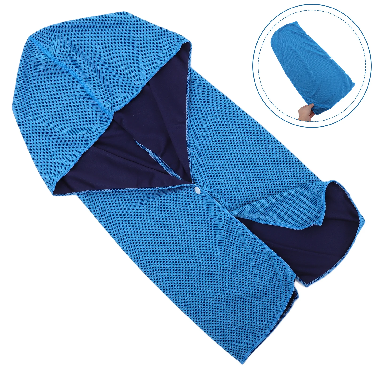 

Sunscreen Headscarf UV Proof Dust Resistant Lightweight Breathable Quick Dry Helmets Blue Nylon Travel Cycling Mask Face Cover