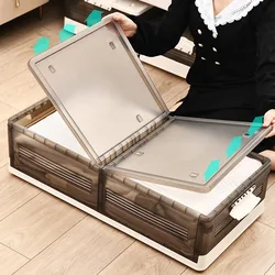 Underbed Storage Containers Bin With Lid Under Bed Storage Organizer Box With Handle Foldable Sturdy Storage Cabinet With Wheels