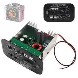 Scheda amplificatore audio per auto ad alta potenza per subwoofer per bassi potenti neri da 150 W 12 V per subwoofer per auto da 6/8/10 pollici