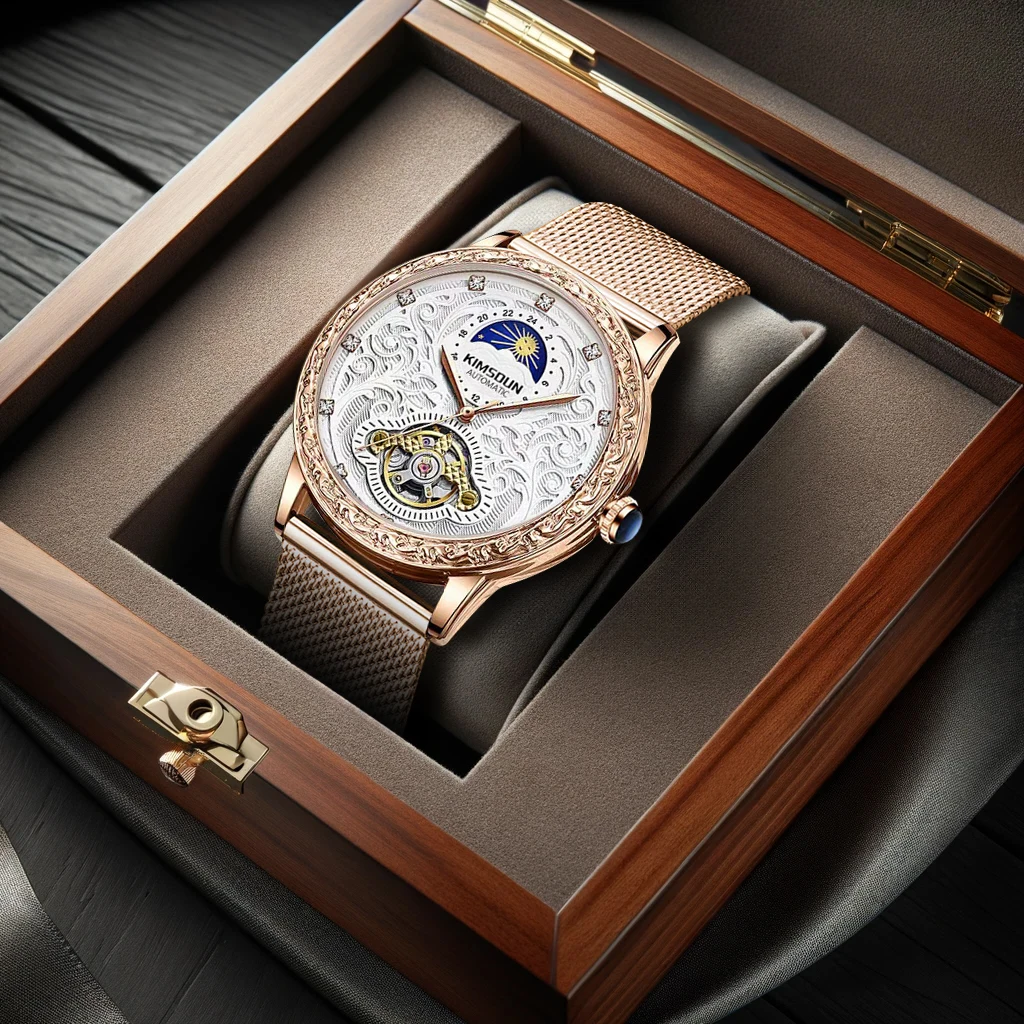 

Новые модные мужские часы, классические, универсальные, свежие, красивые, модные, высококачественные, модернизированные, новые, простые, механические часы с лунным циферблатом