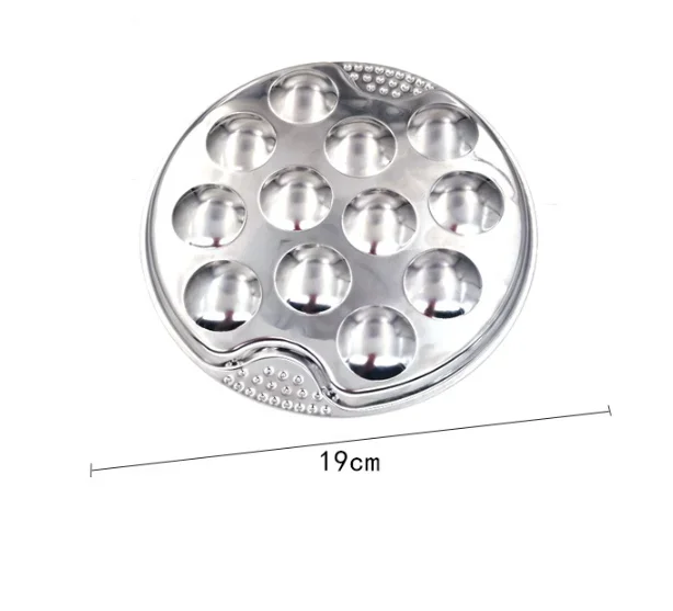 طبق معدني لتقديم الطعام من الفولاذ المقاوم للصدأ ، طبق حلزوني ، طبق فطر للمطعم ، أدوات مائدة للعشاء في الفندق ، أداة طهي #6