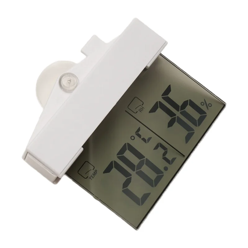 AA89-디지털 투명 홈 윈도우 디스플레이 온도계 습도계 실내외 온도 실내 습도 측정기 스테이션