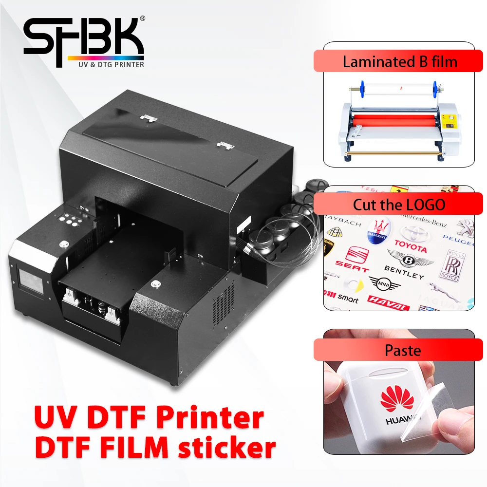 Auto infrared adjustment A4 A3 UV DTF printer laminating machine kit printing PET DTF sticker waterproof scratch resistant film