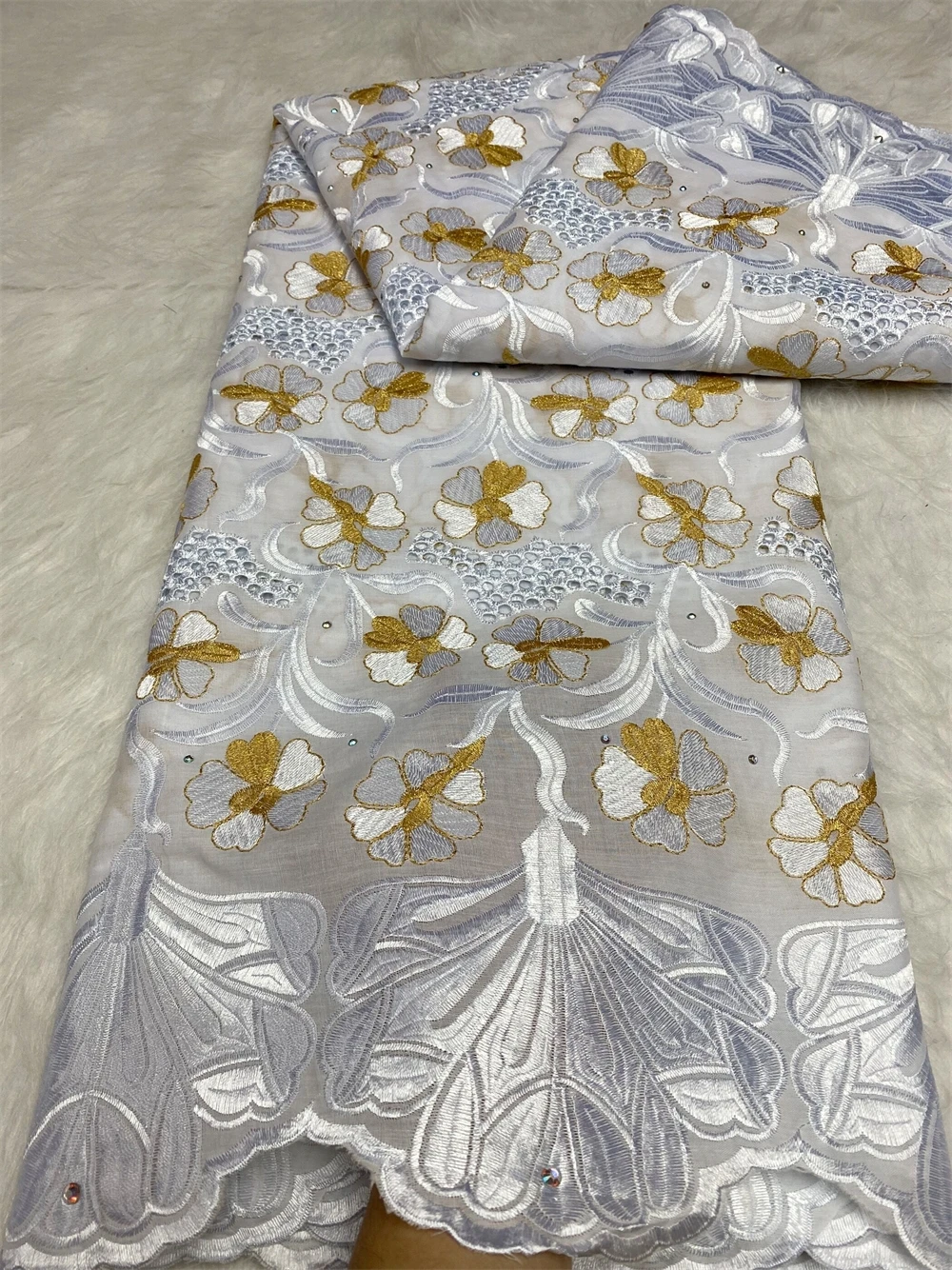 

High Quality,African Nigerian Tulle Lace Fabric,Sequins Embroidery, French Guipure Party Dress Fabric for Sewing, 5Yards, 2024