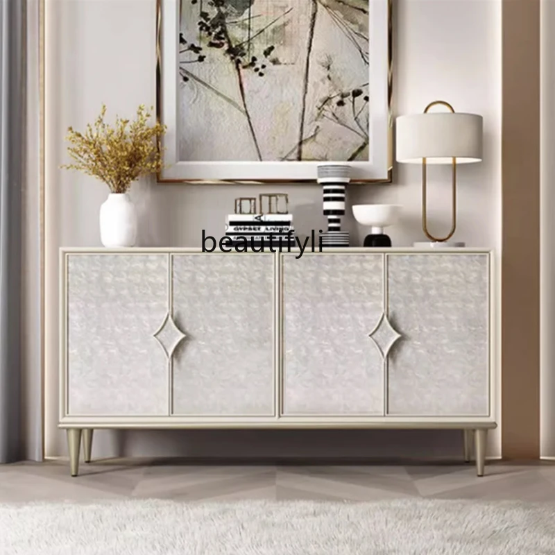 

Light luxury American entrance, modern simple new small apartment dining side cabinet entry door, shell locker