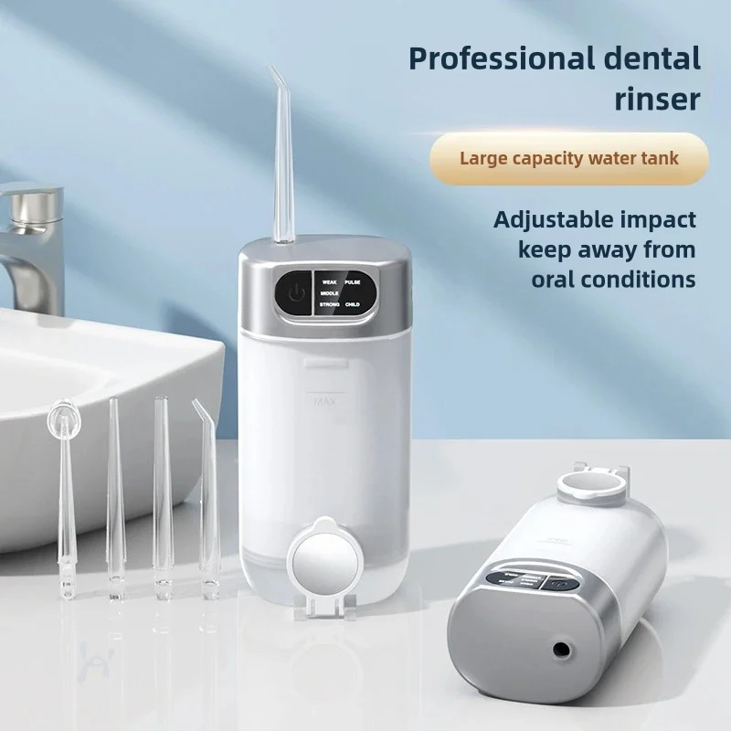 Water Floss Oral Irrigator Rechargeable 300ml Large Capacity Tank Portable Five-mode Cleaning Waterproof Dental Flusher