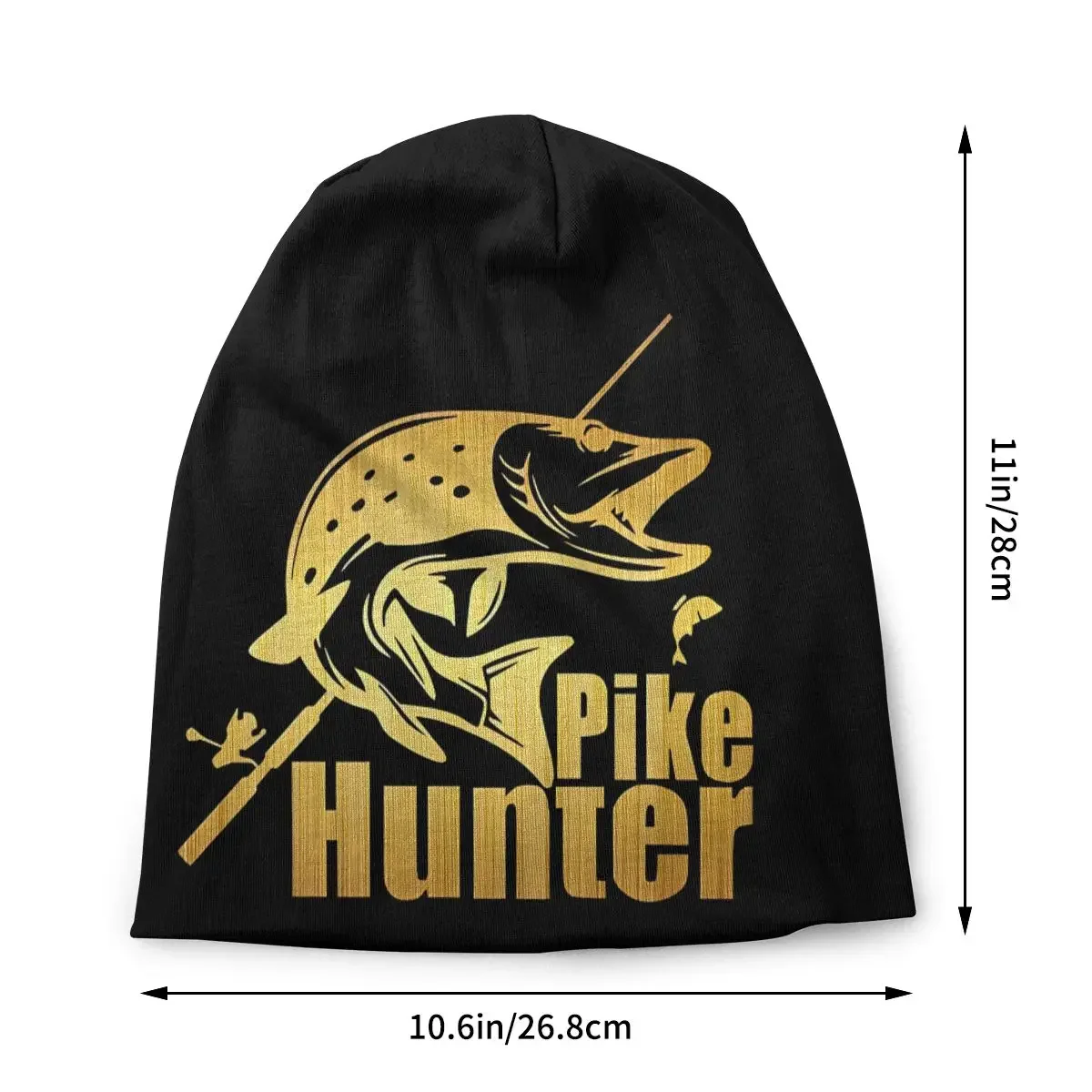 Bonnet Hats Men Women's Thin Skullies Beanies Hat Pike Hunter Fishing Bite Autumn Spring Warm Cap Street Caps