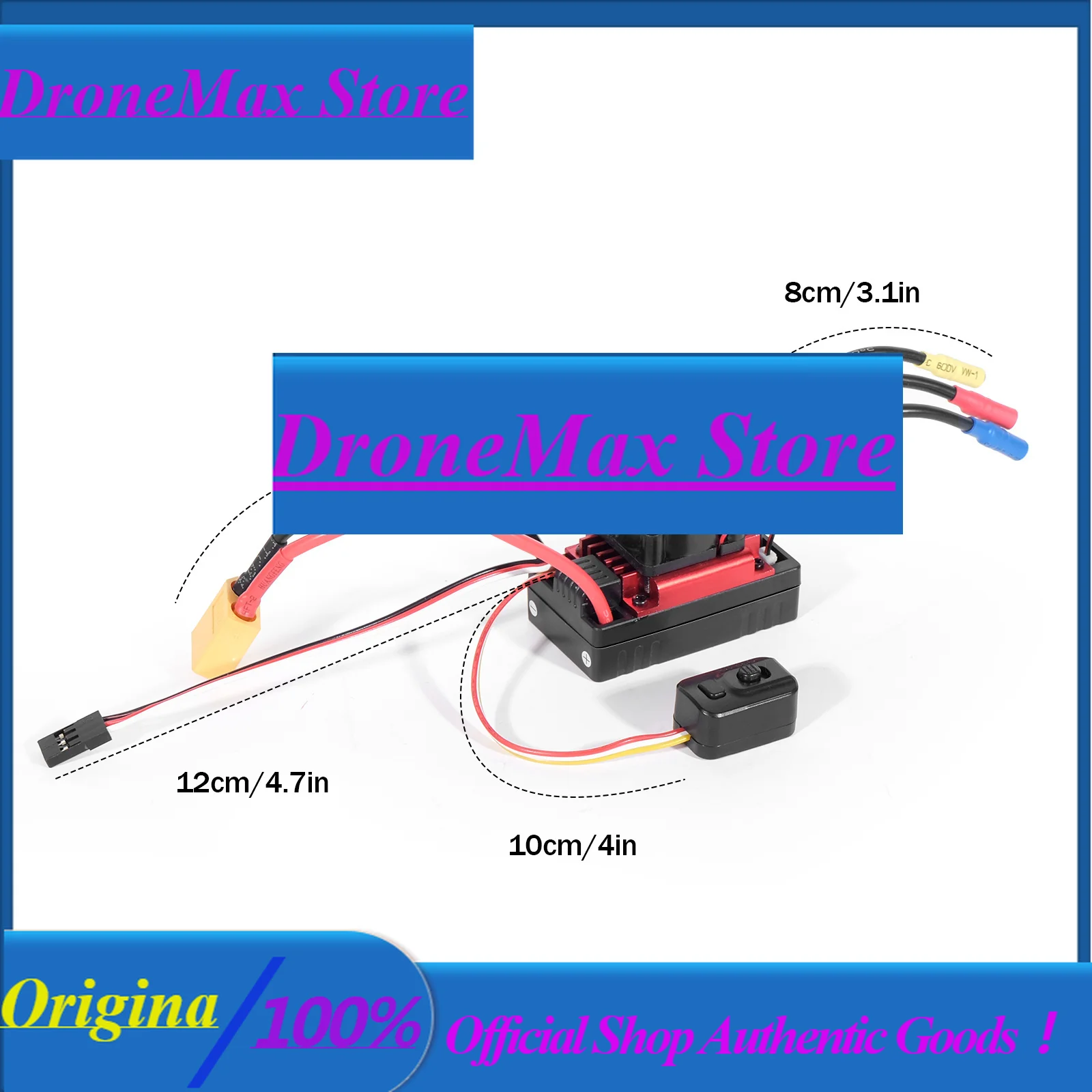 DrMas35A 60A Opt Waterproof Sensorless ESC Surpass Hobby 2-3S For 1/10-1/16 RC Car W/ F540 3650 Brushless Motor