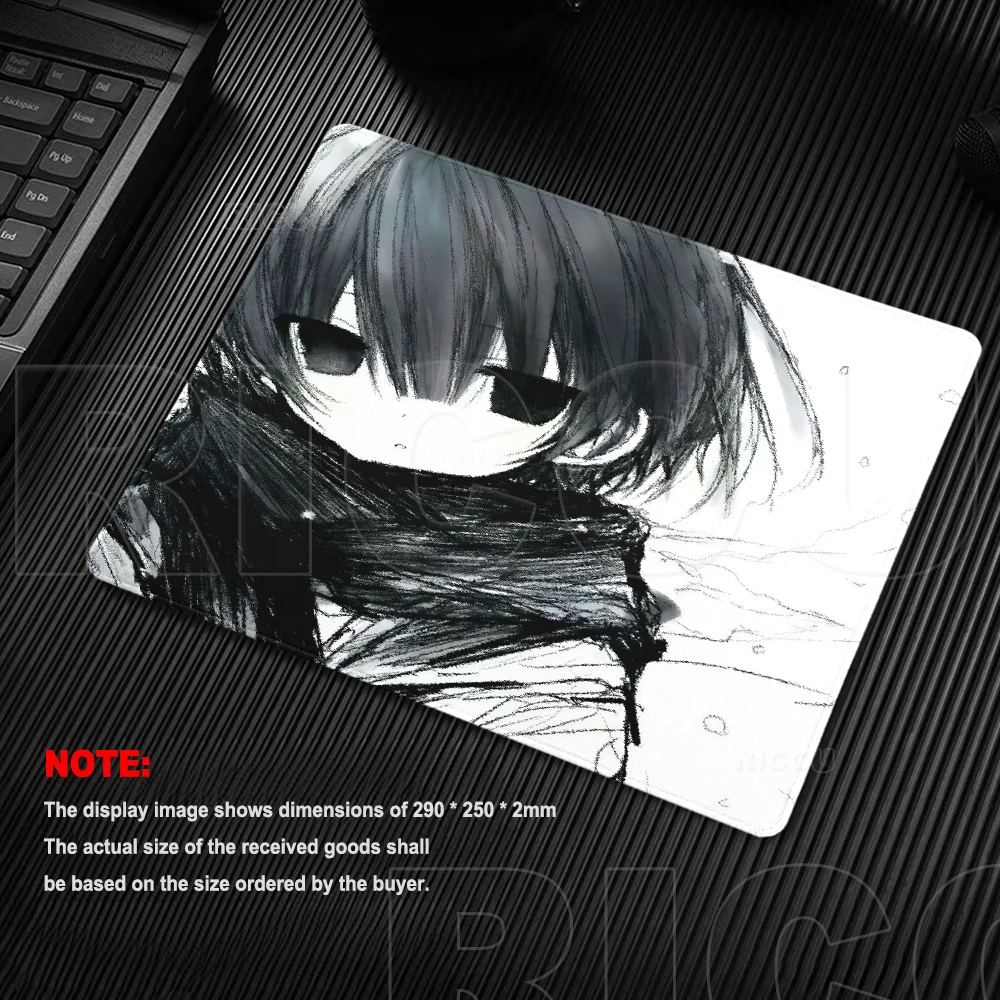 Anime Girls Mouse Pads Small Size Square Computer Office Accessories Game Table Mat Rubber Anti-slip