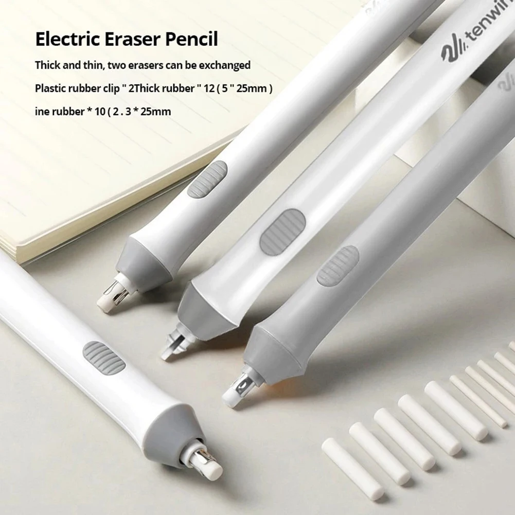 Small Portable Electric Pencil Eraser Stitching Writing Art Erasers Drawing Sketch Pencil For Home School Office Stationery