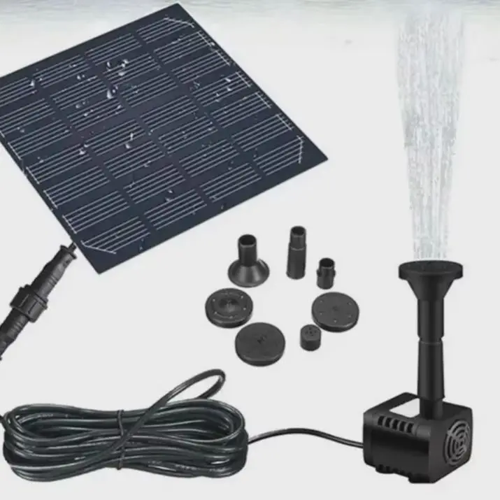 7V 1.4W Solar Panel Water Pump Set Adjustable Spray Height For Garden Bird Bath Small Pond Outdoor Landscape Fountain Kit