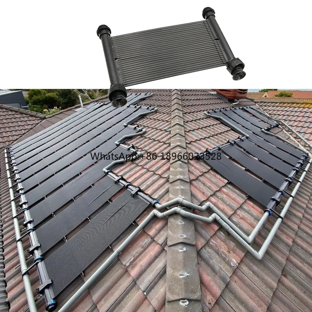 Manufacture wholesale professional collectors water heated panel roof top swimming pool with solar energy controller system