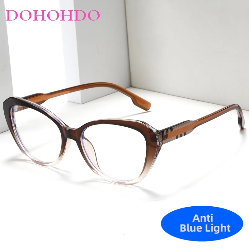 

New Luxury Cat Eye Optical Glasses Women Men Fashion Brand Designer Computer Classic Big Frame Anti-Blue Light Eyewear Lentes