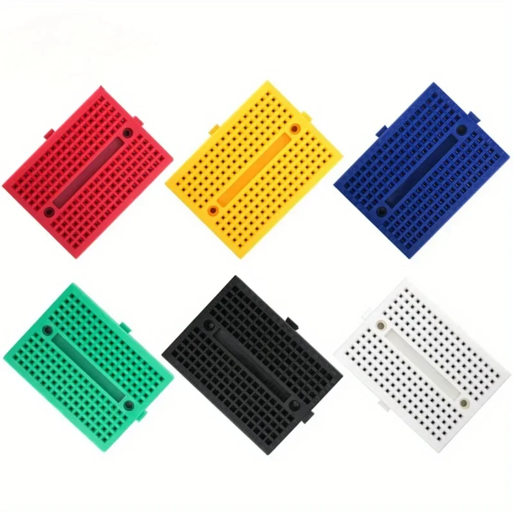 SYB-170 Mini Solderless Prototype Breadboard 170 Tie-points Mini Board 35x47mm Black Red Yellow Blue Green for Small DIY Kits