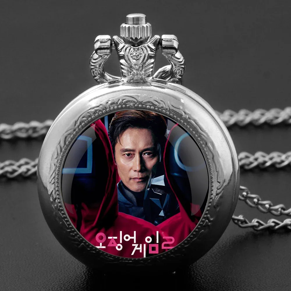 

Korean Hot Teleplay Vintage Glass Dome Quartz Round Dial Pocket Watch Chain Linked Pendant for Men/Women Children Exquisite Gift