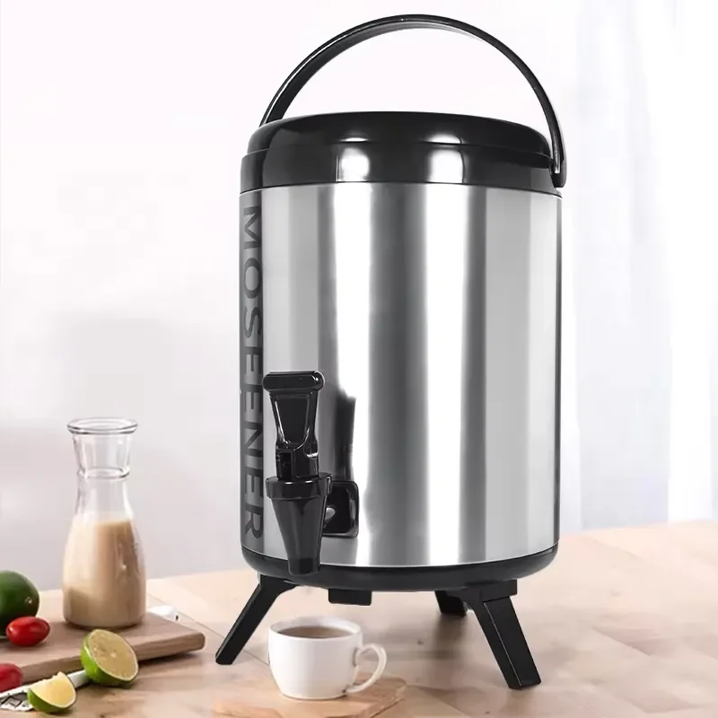 

Large Capacity Insulated Soup Bucket Stainless Steel Food Warmer for Buffet Milk Tea Beverage Dispenser Thermal Container