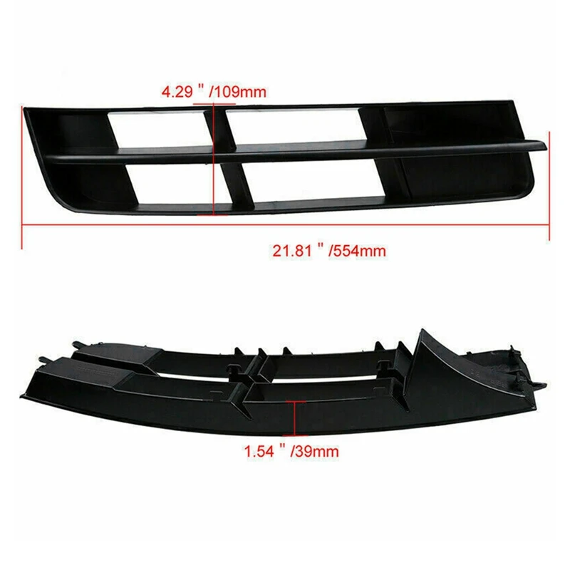 Bumper Grille For- Q7 2010-2014 Passenger Side Textured Black Plastic 4L0807682B