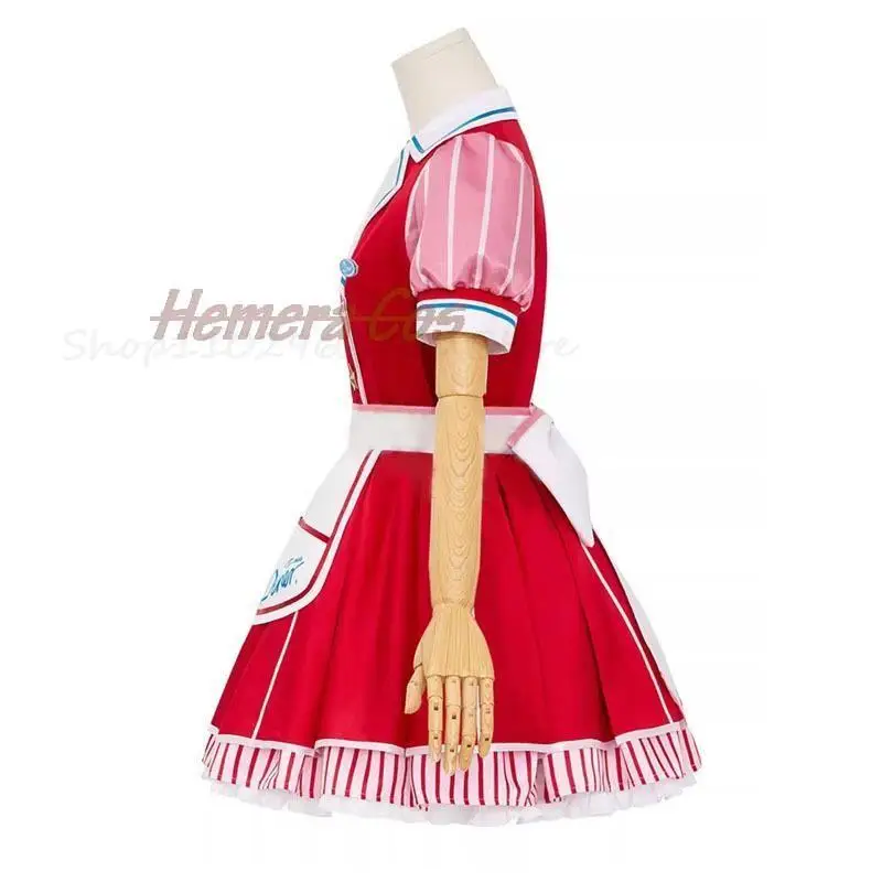 Leo/need-vestidos de Cosplay de Tenma Saki, traje de sirvienta de comedor, teclado, disfraces de Saki, peluca de ídolo Virtual, traje de Halloween